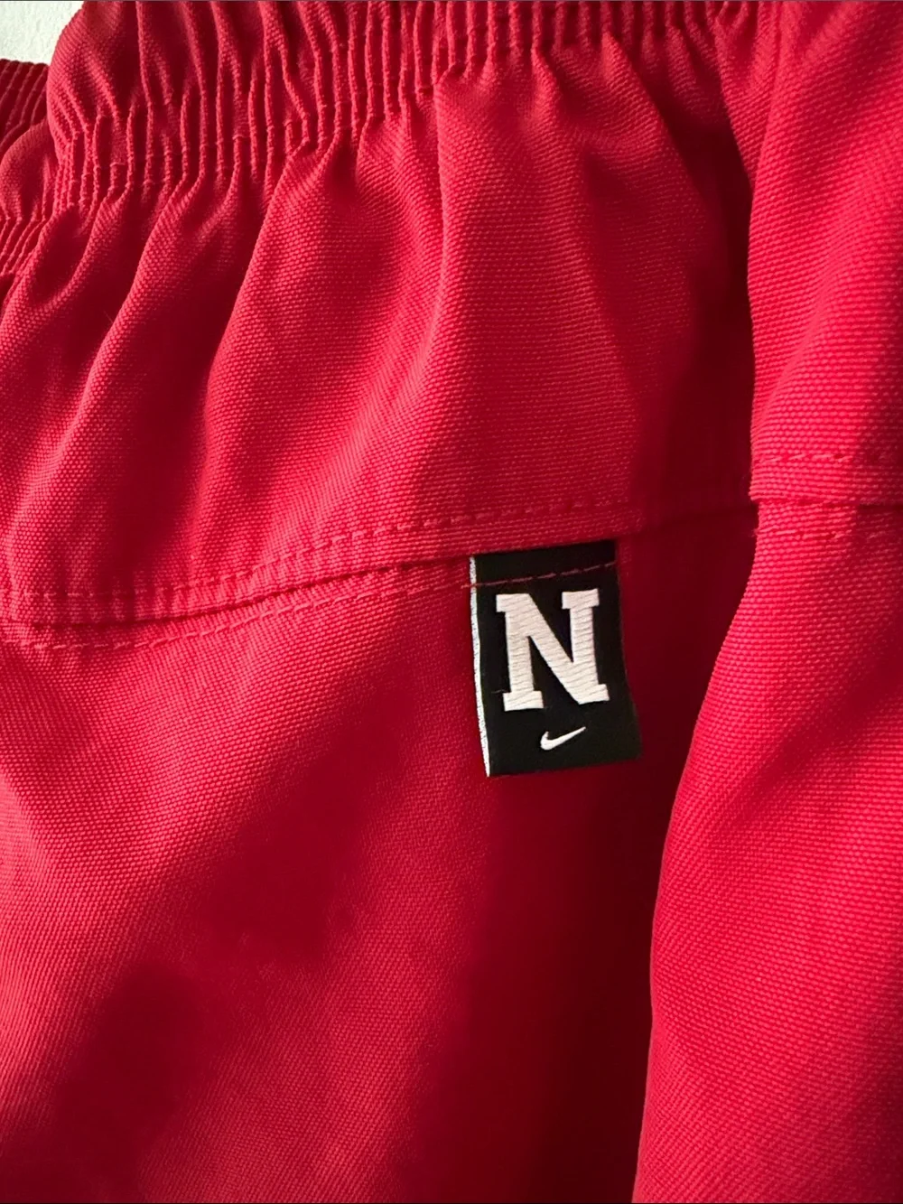 Nike Kids Red Track Joggers with Black Drawstring